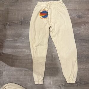 Aviator Nation cream logo sweatpants!- new account